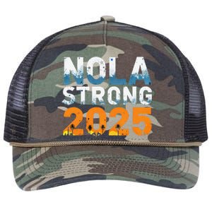 Nola Strong 2025 Never Forget New Orleans Retro Retro Rope Trucker Hat Cap