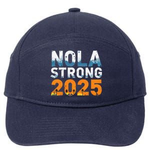 Nola Strong 2025 Never Forget New Orleans Retro 7-Panel Snapback Hat