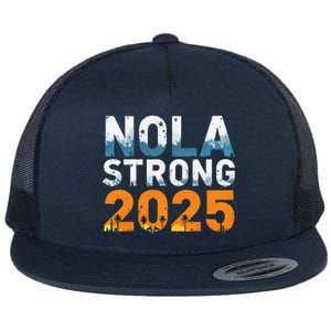 Nola Strong 2025 Never Forget New Orleans Retro Flat Bill Trucker Hat