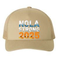 Nola Strong 2025 Never Forget New Orleans Retro Yupoong Adult 5-Panel Trucker Hat