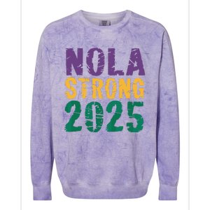 Nola Strong 2025 New Orleans Resilient Community Pride Colorblast Crewneck Sweatshirt