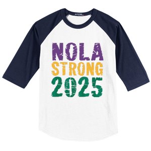 Nola Strong 2025 New Orleans Resilient Community Pride Baseball Sleeve Shirt