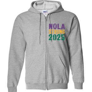 Nola Strong 2025 New Orleans Resilient Community Pride Full Zip Hoodie