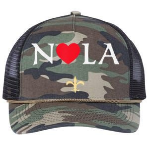 Nola Strong 2025 New Orleans Support Retro Rope Trucker Hat Cap