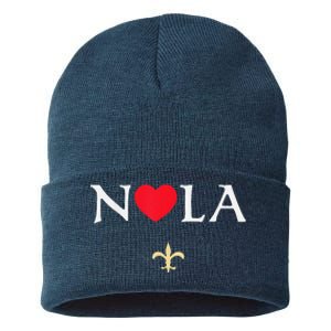 Nola Strong 2025 New Orleans Support Sustainable Knit Beanie