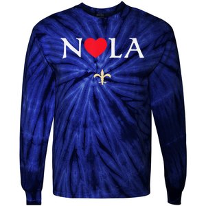 Nola Strong 2025 New Orleans Support Tie-Dye Long Sleeve Shirt