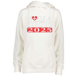 Nola Strong 2025 New Orleans Support Womens Funnel Neck Pullover Hood