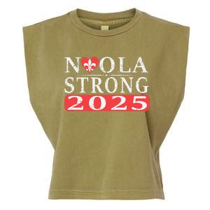 Nola Strong 2025 New Orleans Support Garment-Dyed Women's Muscle Tee