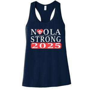 Nola Strong 2025 New Orleans Support Women's Racerback Tank