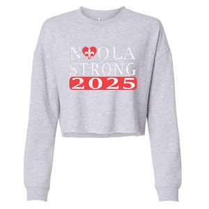 Nola Strong 2025 New Orleans Support Cropped Pullover Crew