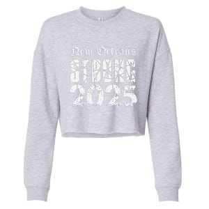 Nola Strong 2025 Never Forget New Orleans Support Cropped Pullover Crew