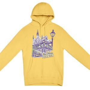 Nola Strong 2025 Rednew Orleans Support Premium Pullover Hoodie