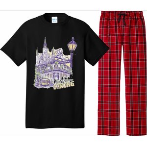 Nola Strong 2025 Rednew Orleans Support Pajama Set