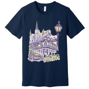 Nola Strong 2025 Rednew Orleans Support Premium T-Shirt