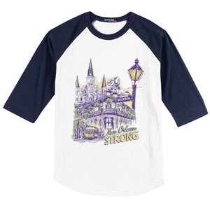 Nola Strong 2025 Rednew Orleans Support Baseball Sleeve Shirt