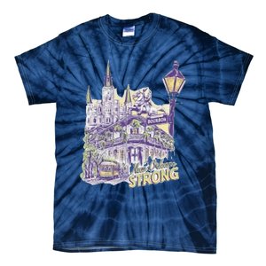 Nola Strong 2025 Rednew Orleans Support Tie-Dye T-Shirt