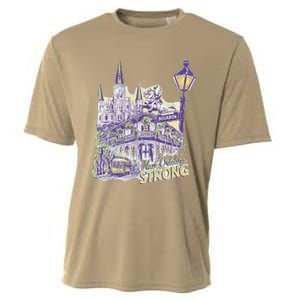 Nola Strong 2025 Rednew Orleans Support Cooling Performance Crew T-Shirt