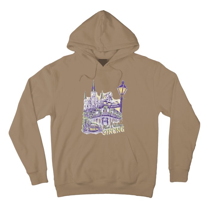 Nola Strong 2025 Rednew Orleans Support Hoodie