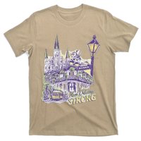 Nola Strong 2025 Rednew Orleans Support T-Shirt