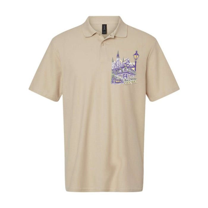 Nola Strong 2025 Rednew Orleans Support Softstyle Adult Sport Polo