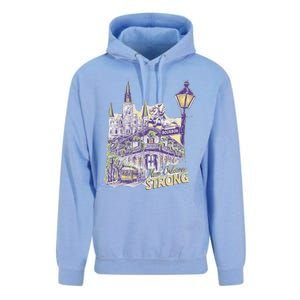 Nola Strong 2025 Rednew Orleans Support Unisex Surf Hoodie