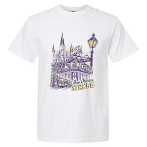 Nola Strong 2025 Rednew Orleans Support Garment-Dyed Heavyweight T-Shirt