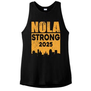 Nola Strong 2025 Never Forget New Orleans Ladies PosiCharge Tri-Blend Wicking Tank