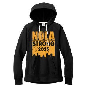 Nola Strong 2025 Never Forget New Orleans Women's Fleece Hoodie