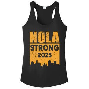 Nola Strong 2025 Never Forget New Orleans Ladies PosiCharge Competitor Racerback Tank