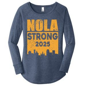 Nola Strong 2025 Never Forget New Orleans Women's Perfect Tri Tunic Long Sleeve Shirt