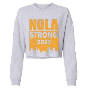 Nola Strong 2025 Never Forget New Orleans Cropped Pullover Crew