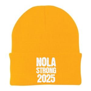 Nola Strong 2025 Never Forget New Orleans Support Knit Cap Winter Beanie