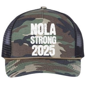 Nola Strong 2025 Never Forget New Orleans Support Retro Rope Trucker Hat Cap