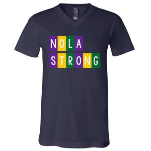 Nola Strong 2025new Orleans Support V-Neck T-Shirt