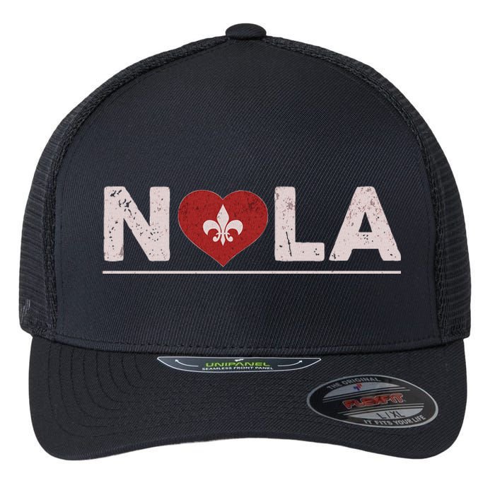 Nola Strong 2025 New Orleans Support Flexfit Unipanel Trucker Cap