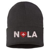 Nola Strong 2025 New Orleans Support Sustainable Knit Beanie