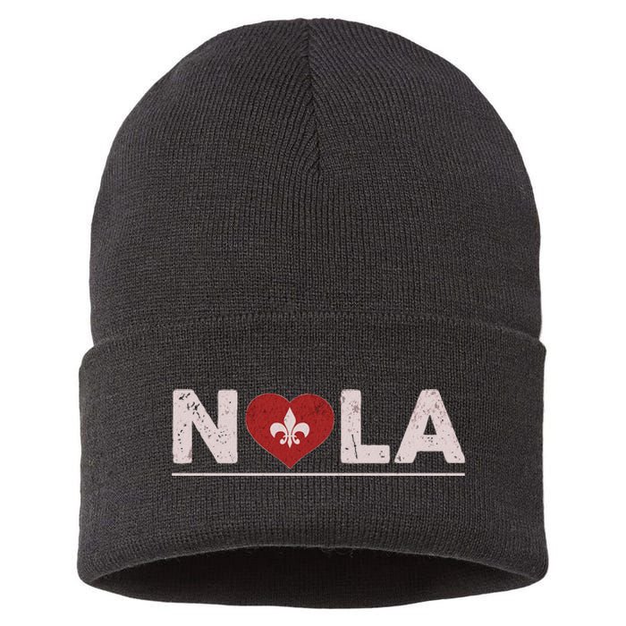 Nola Strong 2025 New Orleans Support Sustainable Knit Beanie