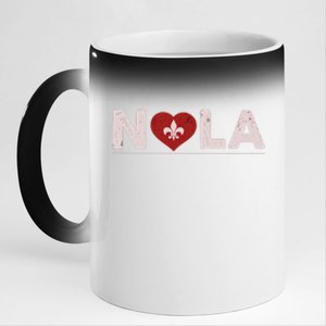 Nola Strong 2025 New Orleans Support 11oz Black Color Changing Mug