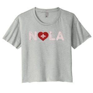 Nola Strong 2025 New Orleans Support Women's Crop Top Tee