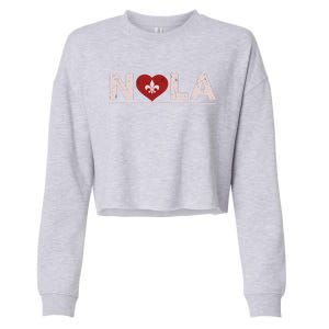 Nola Strong 2025 New Orleans Support Cropped Pullover Crew