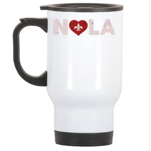 Nola Strong 2025 New Orleans Support Stainless Steel Travel Mug