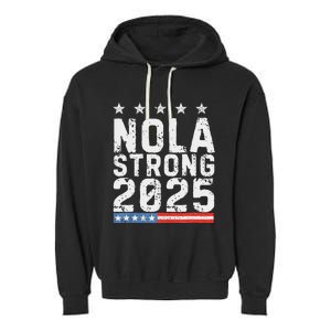 Nola Strong 2025 New Orleans Garment-Dyed Fleece Hoodie