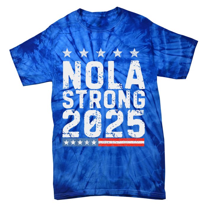 Nola Strong 2025 New Orleans Tie-Dye T-Shirt