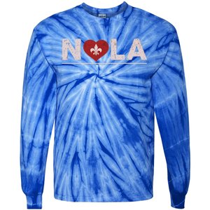 Nola Strong 2025 New Orleans Tie-Dye Long Sleeve Shirt