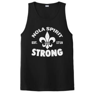 Nola Strong 2025 Never Forget New Orleans Support Funny PosiCharge Competitor Tank