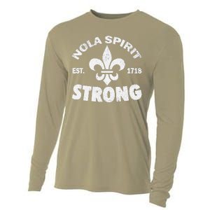 Nola Strong 2025 Never Forget New Orleans Support Funny Cooling Performance Long Sleeve Crew