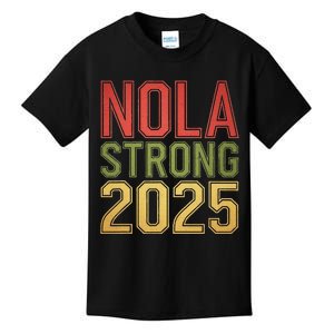 Nola Strong 2025 New Orleans Resilient Community Pride Kids T-Shirt