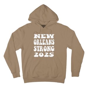 Nola Strong 2025 Never Forget New Orleans Funny Reto Groovy Hoodie