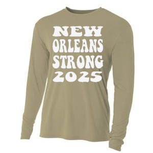 Nola Strong 2025 Never Forget New Orleans Funny Reto Groovy Cooling Performance Long Sleeve Crew