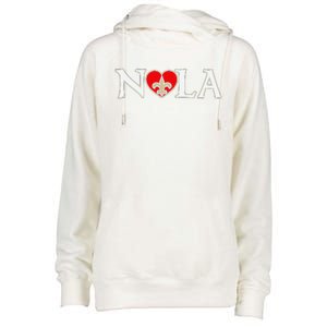 Nola Strong 2025 New Orleans Support Womens Funnel Neck Pullover Hood